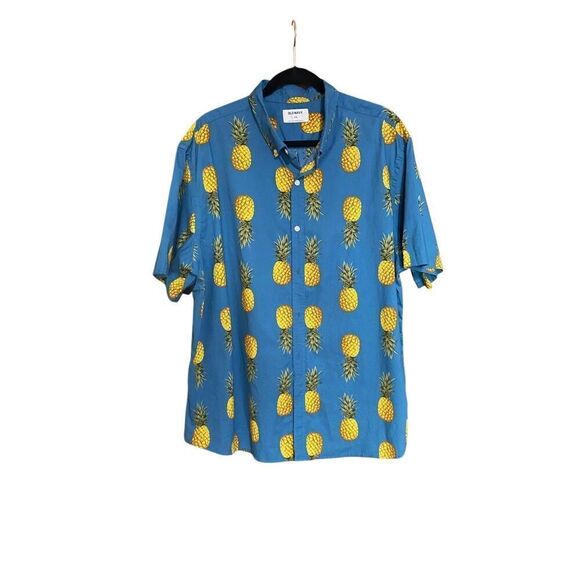 Old Navy men’s casual button up pineapple shirt S/XXL ￼ - Picture 1 of 4